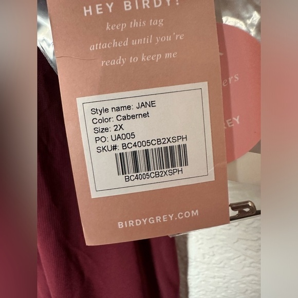 NWT Birdy Grey Jane Convertible Dress in Chiffon Cabernet - Picture 5 of 7